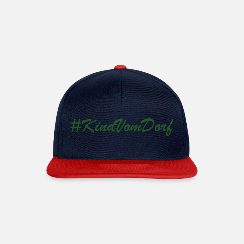 vomDorf - Snapback Cap - Navy/Rot