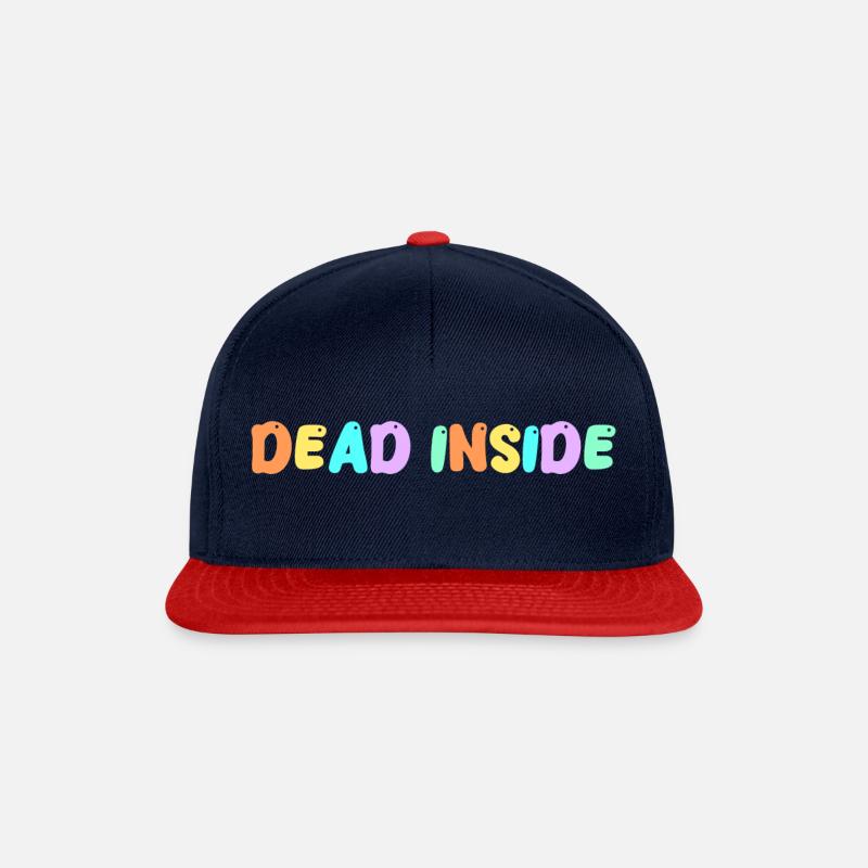 dead inside - Snapback Cap - Navy/Rot