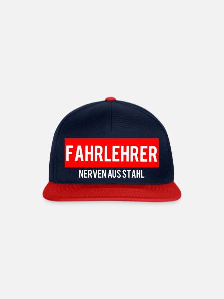 Fahrlehrer Nerven Aus Stahl - Snapback Cap - Navy/Rot