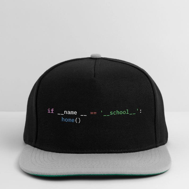 Python Programmierer Schule Schüler lustig Snapback Cap