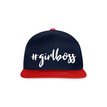 # girlbosss pour toutes les femmes fortes - Casquette snapback - bleu marine/rouge - Devant