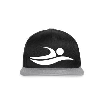 Swim Natation Logo blanc Design - Casquette snapback - noir/gris - Devant