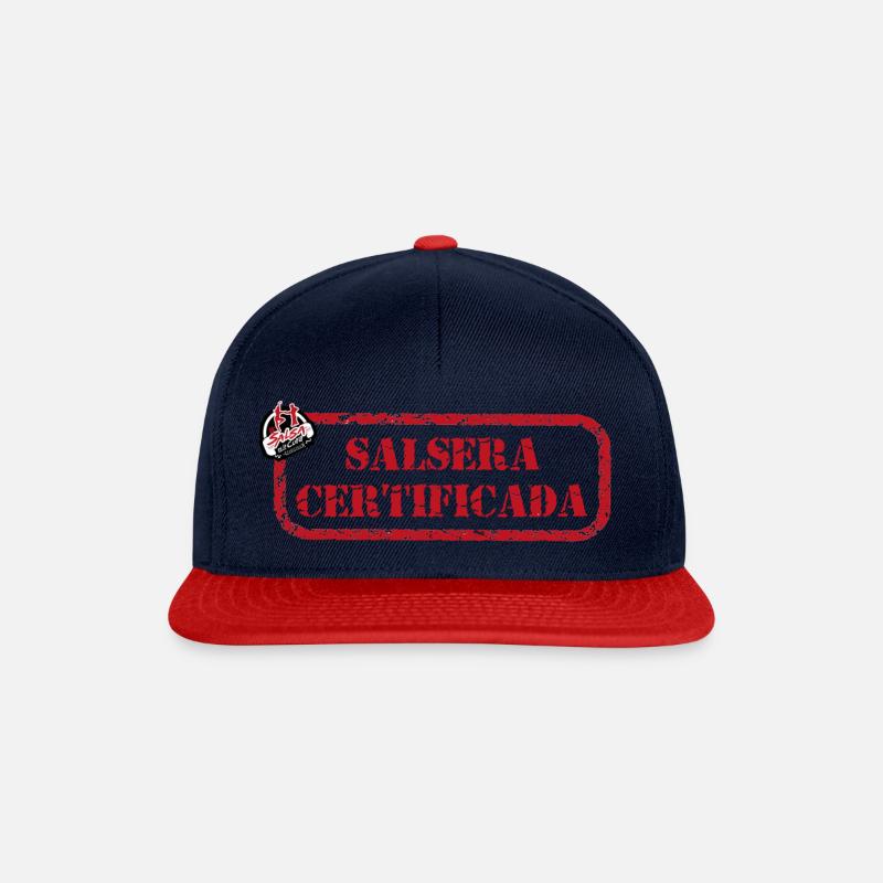 Salsera certificada - Salsa es la cura - Casquette snapback - bleu marine/rouge