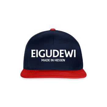 iGude wie Hessen Frankfurt Fans Geschenk - Snapback Cap - Navy/Rot - Vorne