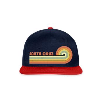 Santa Cruz 70s 80s Vintage CA Retro - Snapback Cap - Navy/Rot - Vorne