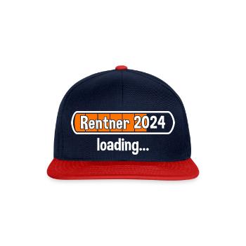 Rentner 2024 Loading... Rente 2024 - Snapback Cap - Navy/Rot - Vorne