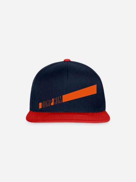 dump him Zitat Logo - Snapback Cap - Navy/Rot