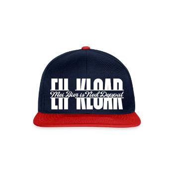 Mei Bier is ned deppat mundl Merkatz Wiener - Snapback Cap - Navy/Rot - Vorne