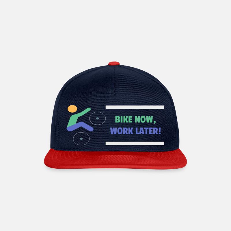 Fahrrad - Snapback Cap - Navy/Rot