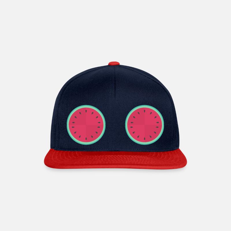 Melonen - Snapback Cap - Navy/Rot