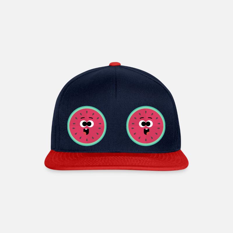 Erstaunte Melonen - Snapback Cap - Navy/Rot