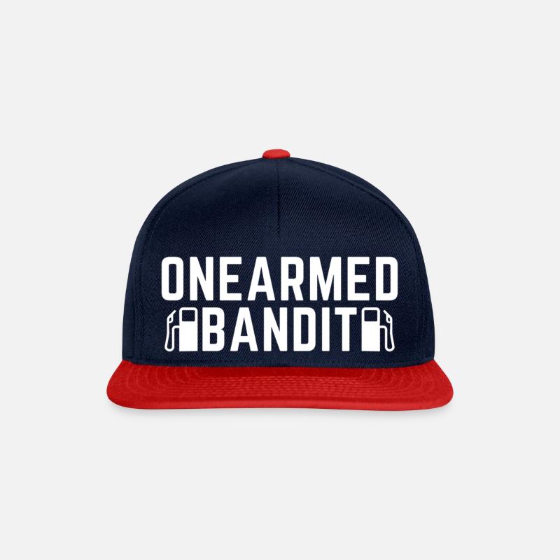 One-armed Bandit Funny refuel price usury car - Snapback Cap - navy/red
