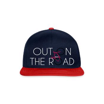 Cycling Out on the road - Fahrrad - Snapback Cap - Navy/Rot - Vorne