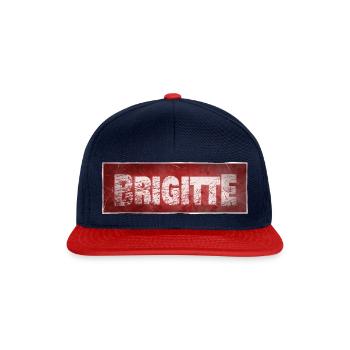 Schriftzug Brigitte Name - Snapback Cap - Navy/Rot - Vorne