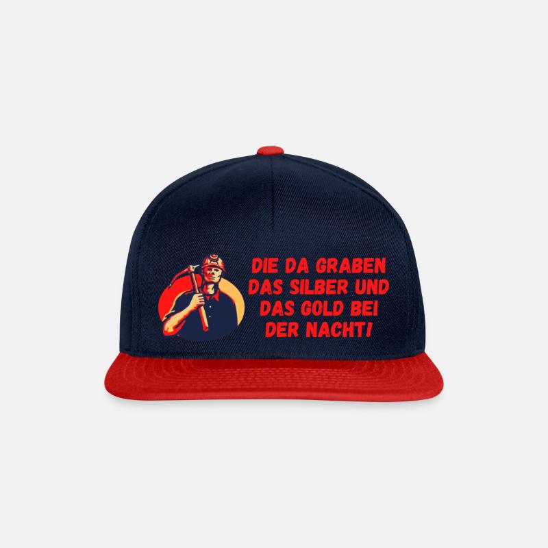 Die da graben das Silber und das Gold - Snapback Cap - Navy/Rot