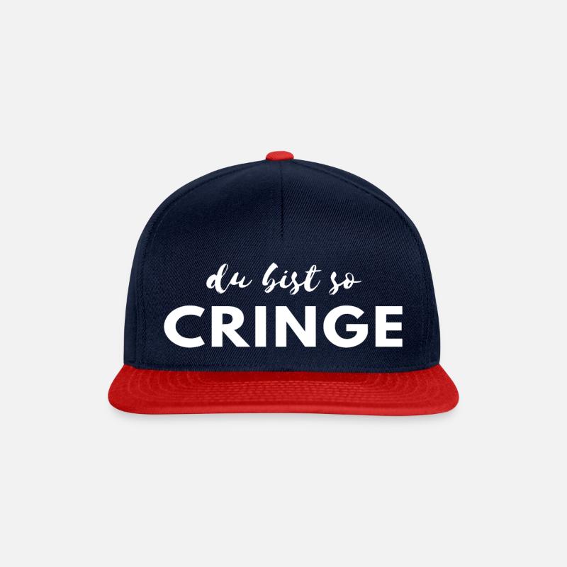 du bist so cringe Jugendwort 2021 - Snapback Cap - Navy/Rot