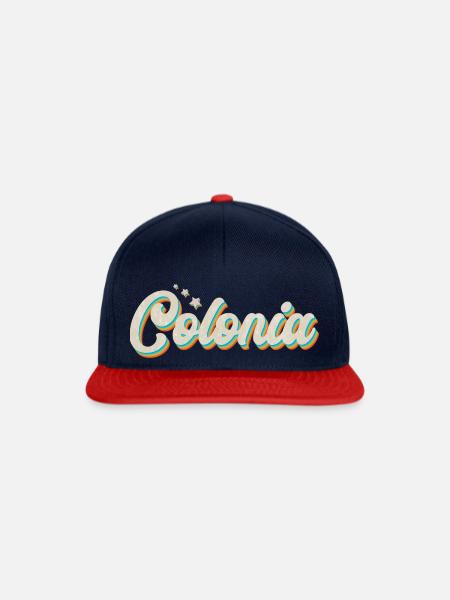 Köln, Colonia, Vintage - Snapback Cap - Navy/Rot