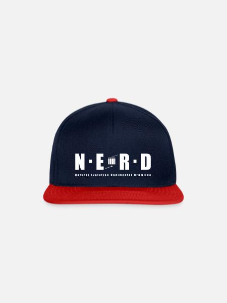 NERD WEISS - Snapback Cap - Navy/Rot