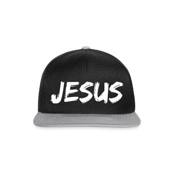 Cadeau chrétien de Jésus-Christ Fils de Dieu - Casquette snapback - noir/gris - Devant