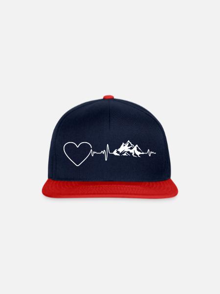 Berge Heartbeat 2 - Snapback Cap - Navy/Rot