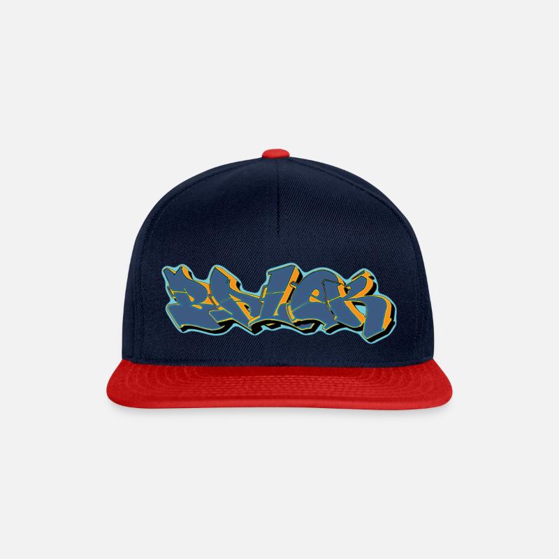 Balek - Casquette snapback - bleu marine/rouge