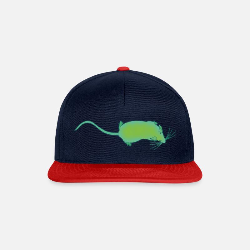 Bio Souris - Casquette snapback - bleu marine/rouge