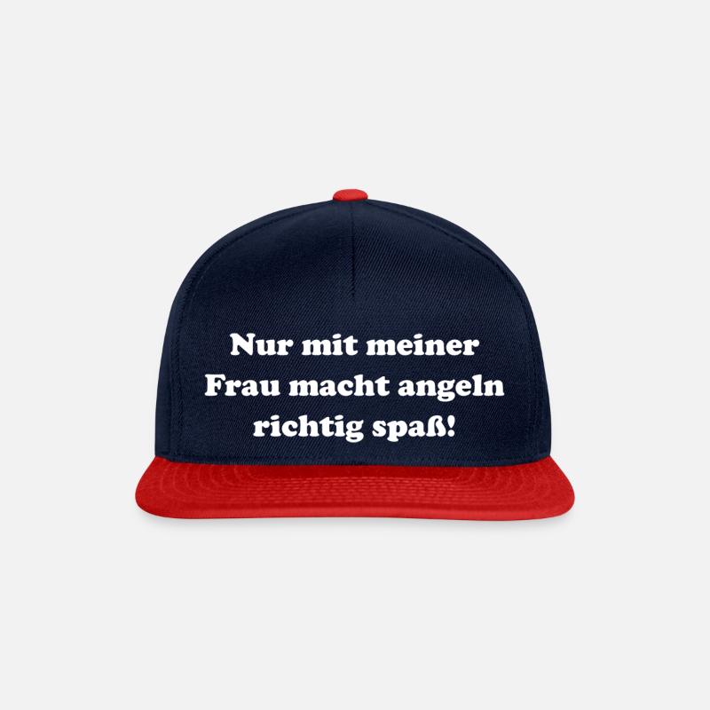 angeln - Snapback Cap - Navy/Rot