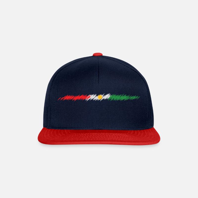 Kurdistan - Snapback Cap - Navy/Rot