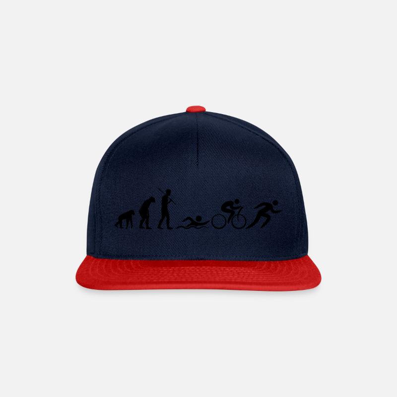 Triathlon - Casquette snapback - bleu marine/rouge