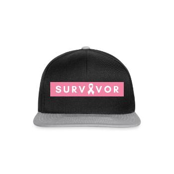 Survivant du cancer - Casquette snapback - noir/gris - Devant