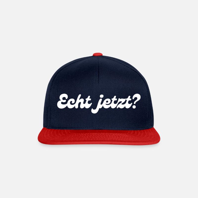 Echt jetzt? - Snapback Cap - Navy/Rot