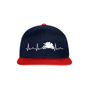Heartbeat Motorcycle Motorsport - Snapback Cap - navy/red - Front