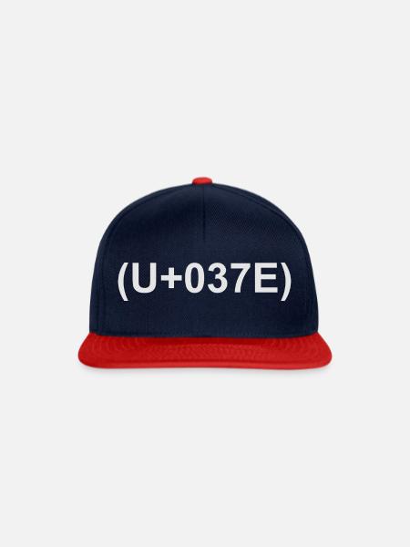 U 037E ; )) - Snapback Cap - Navy/Rot