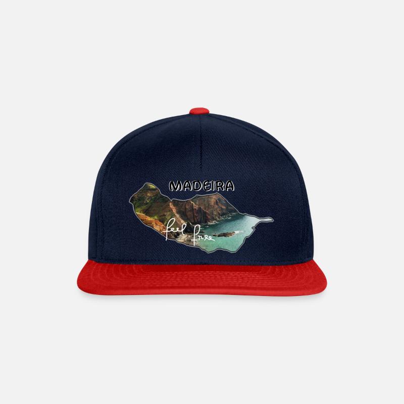 Madeira - Snapback Cap - Navy/Rot
