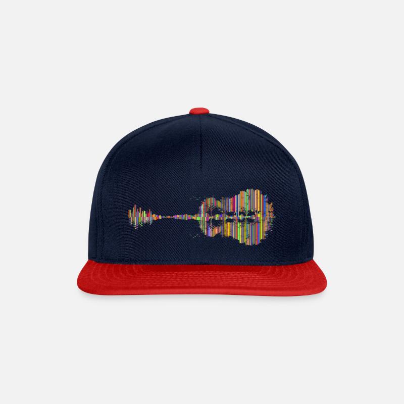 Guitare - Casquette snapback - bleu marine/rouge
