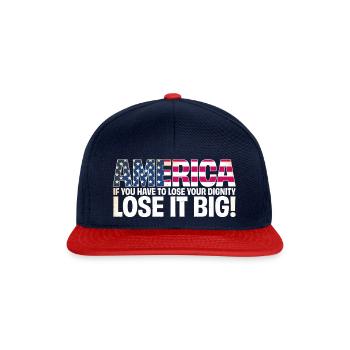 Lose it big – America - Snapback Cap - Navy/Rot - Vorne