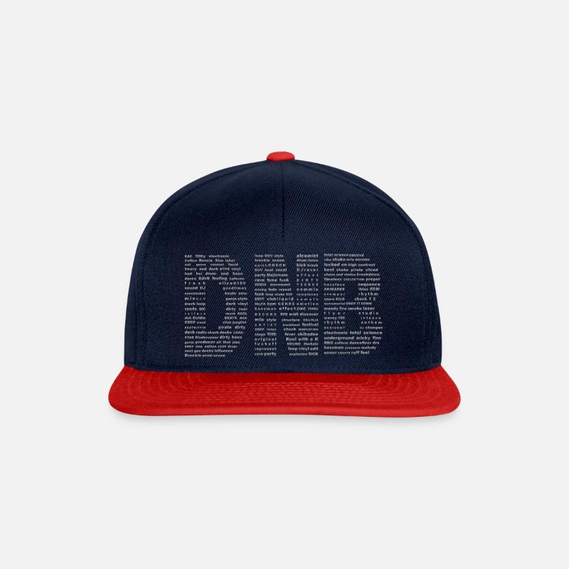 Gradient de gris drum and bass cool approprié - Casquette snapback - bleu marine/rouge