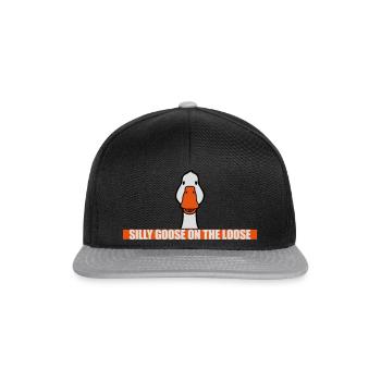 goose on the loose - Snapback Cap - Schwarz/Grau - Vorne