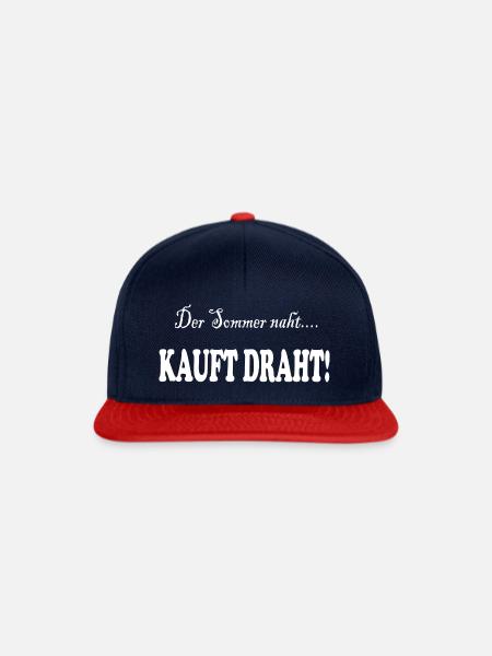 Der Sommer naht, kauft Draht! - Snapback Cap - Navy/Rot
