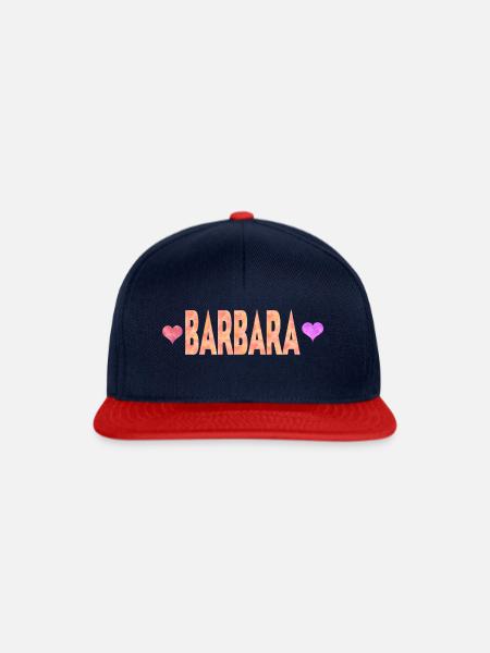 Barbara - Snapback Cap - Navy/Rot