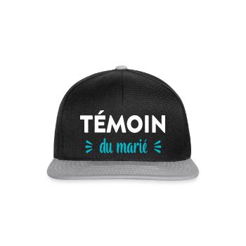 témoin du marié - Casquette snapback - noir/gris - Devant