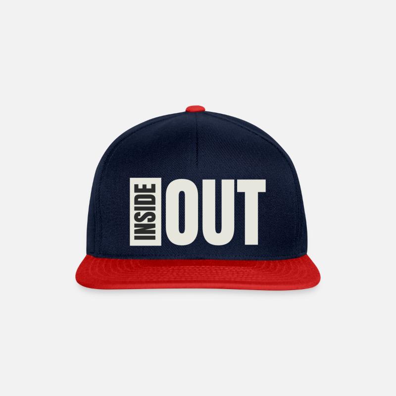 Inside out - Snapback Cap - Navy/Rot