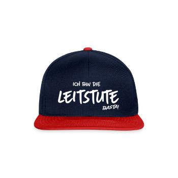 Ich bin die Leitstute - Snapback Cap - Navy/Rot - Vorne