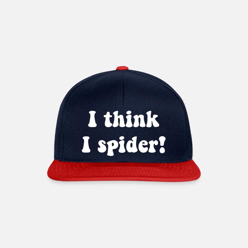 T-Shirt - I think I spider - Snapback Cap - Navy/Rot