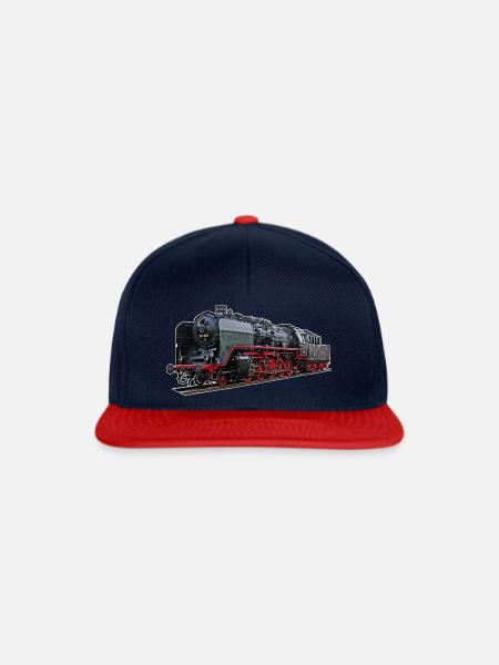 Dampflok BR 50 3501 - Snapback Cap - Navy/Rot