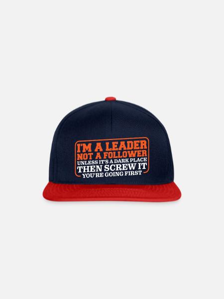 I'm A Leader Not A Follower 3 - Snapback Cap - Navy/Rot