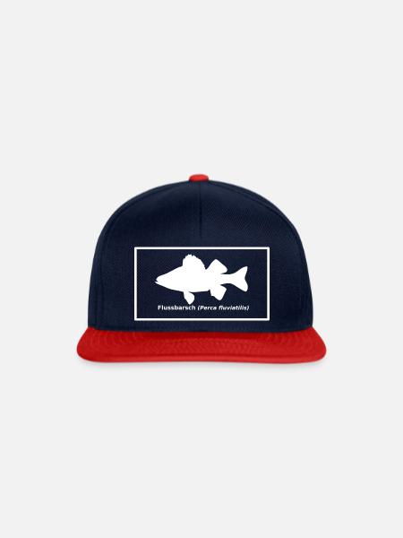 Barsch weiß lateinisch - Snapback Cap - Navy/Rot
