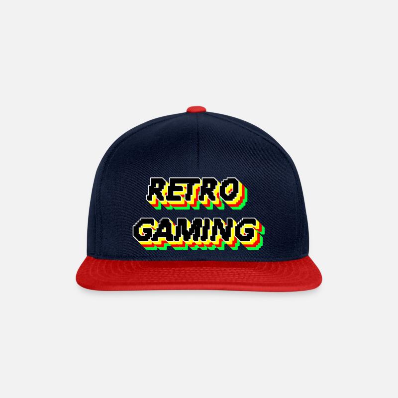 Retro Gaming Color - Snapback Cap - navy/red