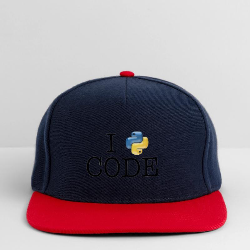 I love code - Python Casquette snapback