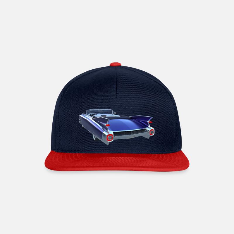 cadillac - Snapback Cap - Navy/Rot